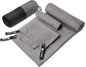 Eunzel Quick Dry Camping Towel, Microfiber Travel Towel 3 Size at 1 Pack,Fast Drying Towel Set for Camping, Beach, Gym, Sports, Yoga & Swimming Pool, Dark Grey/Grey