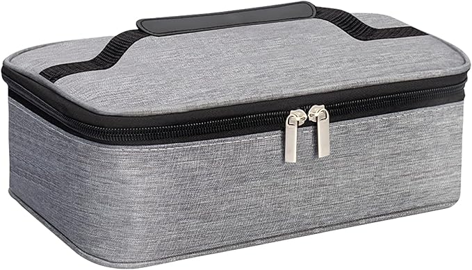 M-YOUNG Portable Thermal Insulated Cooler Bag Mini Lunch Box Small Insulated Lunch Bag for Men Women Adult Freezable Snack Bag for Work (Gray)