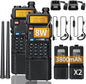 Baofeng UV-5R 8W Ham Radio Long Range Walkie Talkies for Adults Baofeng UV5R Two Way Radio with Earpiece 3800mAh Battery (2)
