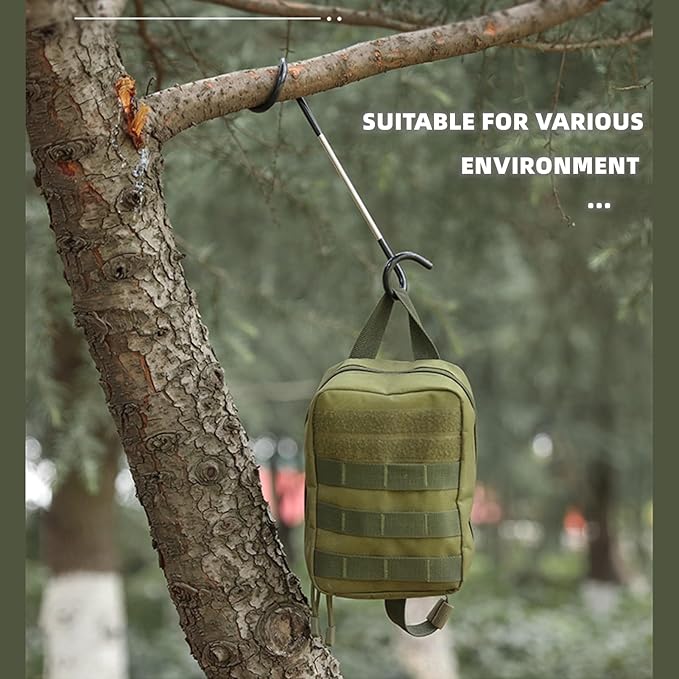 Chchmu Camping Lantern Hook 3 Pcs Outdoor Tent Light Lamp Hanger Multi-Purpose Camping S Shape Lamp Hanger Light Pole Hooks Stainless Steel Non-Slip Water Bottle Cup Holder for Fishing Hunting