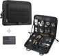 WYNEX Tactical Folding Admin Pouch, Molle Tool Bag of Laser-Cut Design, Utility Organizer EDC Medical Bag Modular Pouches Tactical Attachment Waist Pouch Include U.S Patch