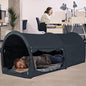 EighteenTek Bed Canopy Office Bed Tents Dream Tents Privacy Space Office Sleeping Tents Indoor One Person Lay Down NOT Sitting Pop Up Portable Frame Curtains Breathable Grey Cottage 75"L x 28"W x 31"H