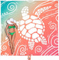 WEKAPO Beach Blanket Waterproof Sandproof Oversized Extra Large Sand Free Beach Mat with Stakes, Storage Bag - Essentials for Outdoor Beach, Picnic (Sea Turtle, 11 X 9 FT (1~10 Person))