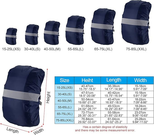 PATIKIL Waterproof Backpack Rain Cover, Non-Slip Backpack Cover with Reflective Strap Stay Dry for Hiking, Camping, Hunting