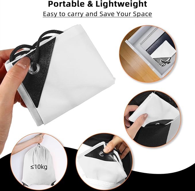 GoodtoU Drawstring Bags, Nylon Backpacks - Drawstring Gym Bags for Sport, Traveling, Team (White, 128Pcs)