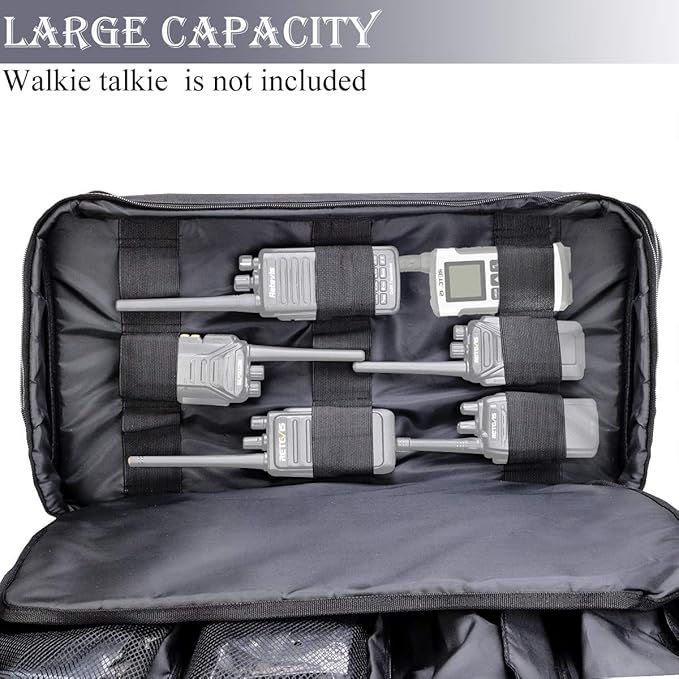Retevis Two Way Radio Carrying Case, Carrying Pouch Compatible H-777 RT22 RT22S RT21RT68 RT29 Baofeng Motorola Midland pxton Walkie Talkies Outdoor Storage Travel Handbag (1 Pack)