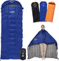 15°F 10°F Duck Down Sleeping Bag for Adults,650 Fill Power,Ultralight Wearable 4 Season Cold Weather Rectangle Sleeping Bag for Camping Hiking,Can be Used as a Down Blanket or Cloak