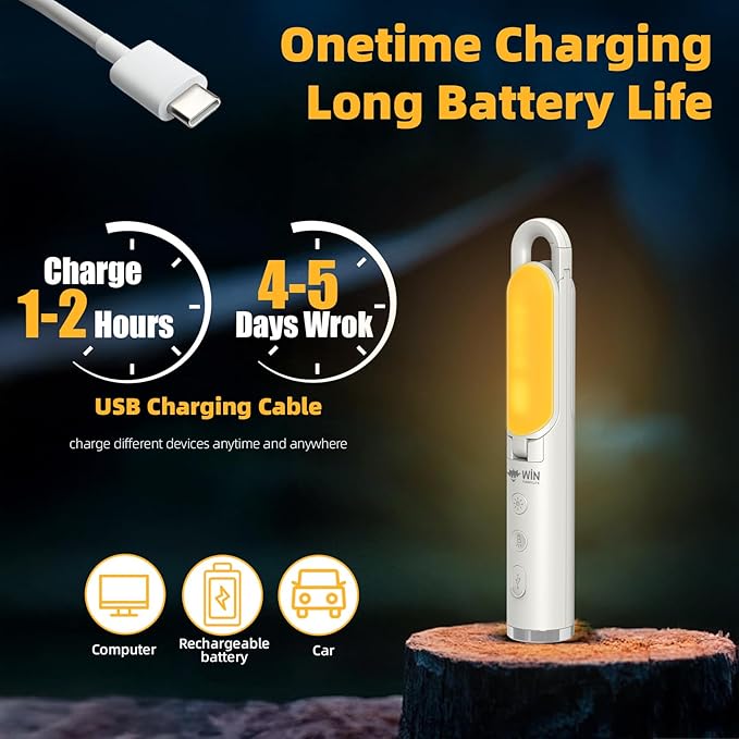 LED Camping Lantern, Rechargeable Emergency Light for Power Outages, Portable Outdoor Flashlight, 9 Modes Collapsible Lightweight Hanging Lamp for Home, Camping, Hiking, Fishing
