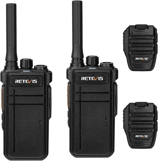 Retevis RB37 Bluetooth Walkie Talkies, Portable FRS Two-Way Radios for Adults, with Bluetooth Mic, Auto-Pair, VOX, Type-C, License Free Radios Walkie Talkie for Church Security, Camping,Hiking(2 Pack)