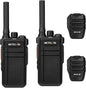 Retevis RB37 Bluetooth Walkie Talkies, Portable FRS Two-Way Radios for Adults, with Bluetooth Mic, Auto-Pair, VOX, Type-C, License Free Radios Walkie Talkie for Church Security, Camping,Hiking(2 Pack)