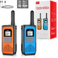 Walkie Talkies for Adults, Rechargeable Walkie Talkies Long Range 22 Channel Two-Way Radios with 1200mAh Li-ion Batteries and USB Charger for Biking,Camping,Hiking,2 Pack