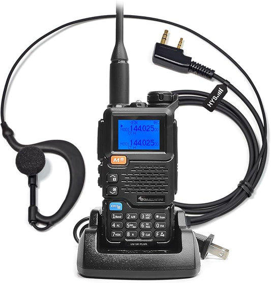 Quansheng UV-5R Plus AM/FM/DTMF Walkie-Talkie 200CH Walkie-Talkie NOAA Weather Forecast with Flash Copy Frequency Tpye-C LCD Display for Hiking Camping Travel Two-Way Radio