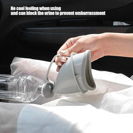 Unisex Urination Device, Portable Urinal Pee Funnel for Men and Women, Adult Urinal Emergency for Camping, Hiking, Outdoor Activities, Grey