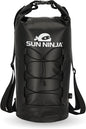 Sun Ninja Floating Dry Bag Cooler – Roll Top Leak Proof Closure, Collapsible, Waterproof Outdoor Cooler with Padded Shoulder Strap - Perfect for Kayaking, Fishing, Beach, Hiking -20L