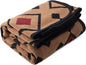 PuTian Merino Wool Blanket - Large Warm Soft Washable Wool Throw for Bed Couch Camping Outdoor Travel Emergency, Camel Check