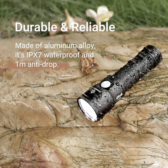 NEXTORCH ED20 Mini Pocket EDC Flashlight, 2200 Lumens LED Super Bright Rechargeable Flash Lights, Powerful IPX7 Waterproof Flashlight for Camping Hiking Outdoors Emergency Working