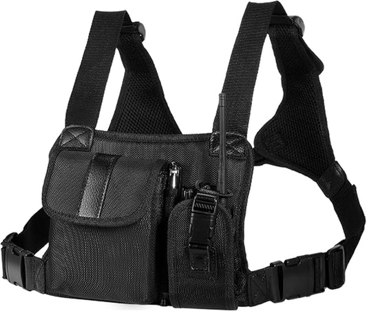 abcGoodefg Radio Chest Harness Chest Front Pack Pouch Holster Vest Rig for Two Way Radio Walkie Talkie(Rescue Essentials)