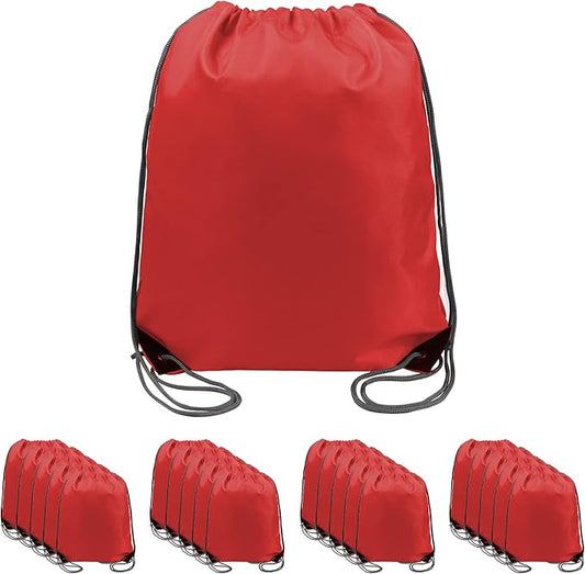 BeeGreen Drawstring Backpack Bags 20,30,50 Packs Reflective String Bags for Gym Sport Trip Cinch Sack DIY for Women Men