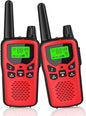 Walkie Talkies,Erelis Long Rang Walkie Talkies with 22 FRS Channels,Walkie Talkies for Adults with Lamp,VOX,LCD Display for Outdoor Activities(Red)