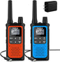 Walkie Talkies for Adults Long Range 2 Pack, Rechargeable Walkie Talkies 22 FRS Channels Two Way Radios with NOAA Weather Receiver, Noise Reduction, Volume Adjustment, LED Flashlight, 1800mAh Battery