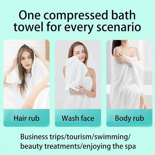 Thicken Compressed Towels Tablets, Large Compressed Bath Towel 9.5x12", Disposable Bath Towels For Travel,Compressed Towel Tablets (20 Count)