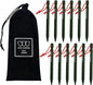 Gold Armour Tent Stakes - 12 Pack Heavy Duty, Lightweight, Camping Stakes Pegs for Outdoor Tent and Tarp, Essential Camping Gear Equipment Accessories (Green)