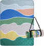 Exclusivo Mezcla Waterproof Picnic Blankets 3-Layer 60x80 Inches Large Sandproof Beach Blanket Foldable Outdoor Blanket for Camping on Grass Picnic Mat