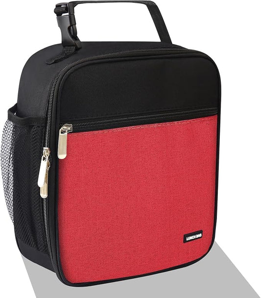 Lunch box Lunch bag for men women Insulated Lunchbox Lunch bags for Work Picnic Travel (Thicken hot red)