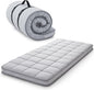 4Inch Cot Mattress Topper,Narrow Twin Gel Infused Memory Foam,Machine Washable Thickened Cotton Cover,Roll Up Floors Mat,Portable Folding Sleep Pad(75 X 30“)