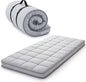 4Inch Cot Mattress Topper,Twin Gel Infused Memory Foam,Machine Washable Cotton Cover,Roll Up Floors Mat,Portable Folding Sleep Pad(75 X 38“)