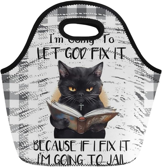 Neoprene Lunch Bags Thermal Insulated Lunch Tote Bag Reusable Washable Neoprene Picnic Bag for Women Men