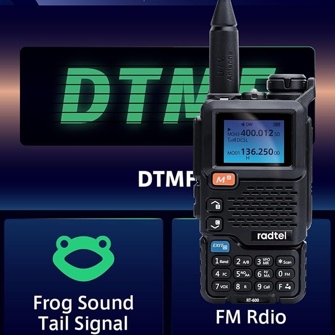 Radtel RT-600 Air Band Walkie Talkie Portable Am Fm Two Way Radio Commutator VHF Station K5 Receiver Ham Wireless Set Long Range