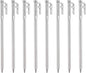 CAMPINGMOON Tent Stakes 10.2-inch 8pcs Martensitic Stainless Steel 420J2 Hardened Forged Power Peg Ideal for Hard Ground R-26-8P