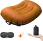 DAWNTREES Inflatable Pillow for Camping,Portable Compressible Ultra-light Travel Inflatable Pillow for Sleeping,Support The Neck and Lumbar,Backpacking Essentials (Orange)