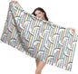 Microfiber Beach Towel, Extra Large 63"x32" Sand Free Beach Towel Super Lightweight Towels for Swimming Pool, Camping, Picnic, Yoga Gym Sports