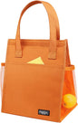Fmeida Insulated Lunch Bag, Simple Lunch Tote Bags, Waterproof Thermal Cooler Lunch Kit, Reusable Adult Lunch Box Bag for Women | Small Orange, Front&Side&Interior Pockets