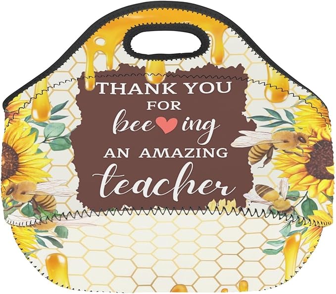 Neoprene Lunch Bags Thermal Insulated Lunch Tote Bag Reusable Washable Neoprene Picnic Bag for Women Men