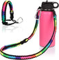 Wongeto Paracord Handle Carrier Holder with Shoulder Strap,Compatible with Hydro Flask Wide Mouth Water Bottles