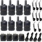 Radtel RT12 Rechargeable Walkie Talkies for Adults Long Range Handheld FRS Two Way Radio 16CH Handsfree VOX for Camping Hiking (8 PCS)