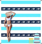 Waterproof Sandproof Beach Blanket, Blue Stripe Shark Beach Mat Oversized for 2-4 Person, Compact Sand Free Quick Dry Polyester Outdoor Picnic Blanket for Travel, Camping, Hiking