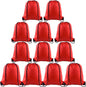 KUUQA 12 Pcs Drawstring Backpack Bags Sport Gym Sack Cinch Bags Bulk for School Traveling and Storage (Red)