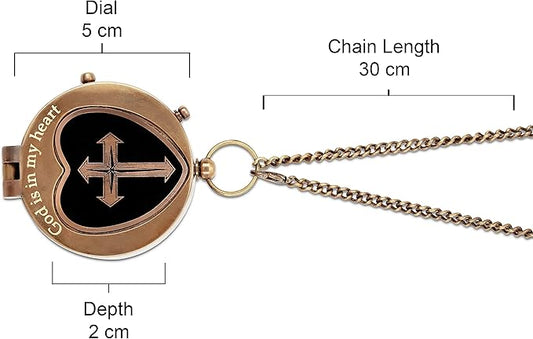 God is in My Heart Compass - Religious Gifts for Men, Baptism Gift for Teenage Boys, Christian, Catholic, Communion, Confirmation, Inspirational 2024 Graduation Gifts