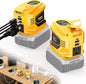 200W Portable Power Inverter for Dewalt/Milwaukee 18V,Ecarke Outdoor Generato Battery Converter with 2 USB&LED&AC Battery Powered Outlet (2PC for DeWalt 20V)