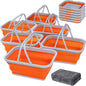 AUTODECO Collapsible Sink with Handle Towel, 2.37 Gal / 9L Foldable Wash Basin for Washing Dishes, Camping, Hiking and Home