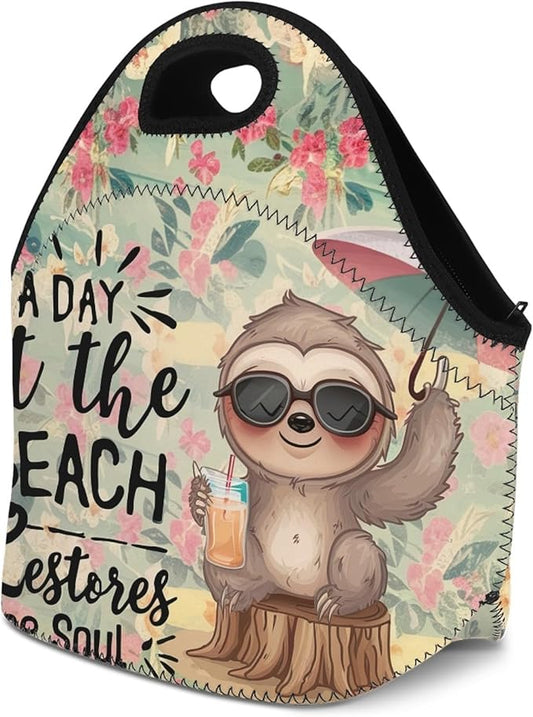 Neoprene Lunch Bags Thermal Insulated Lunch Tote Bag Reusable Washable Neoprene Picnic Bag for Women Men