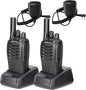 Retevis H-777 Rechargeable Walkie Talkies with Speaker Mic, Long Range 2 Way Radios, Portable FRS Two Way Radios with LED Flashlight(Black, 2 Pack)