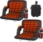 HOPERAN 2pcs Dual-Sided Heated Stadium Seats for Bleachers with Back Support, 3 Levels Heating Stadium Seating for Bleachers Seat with Backrest, 5 Pockets Portable Stadium Chair for Outdoor