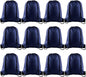 KUUQA 12Pcs Drawstring Backpack Bags Bulk Navy Blue Drawstring Bag Foldable Gym Bag Sports Cinch Sack String Backpack Storage Bags for Women Men Shopping Gym Travel Sports