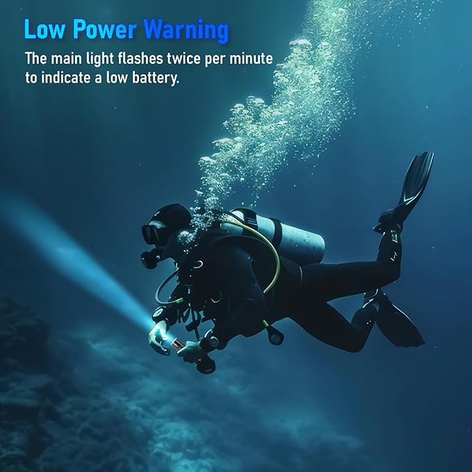 sofirn SD06 Scuba Diving Flashlight, 3200 High Lumens 472 Meters Long Throw Bright Underwater Light, Waterpoof Flashlight for Underwater 100 Meters with Charger(6500k)