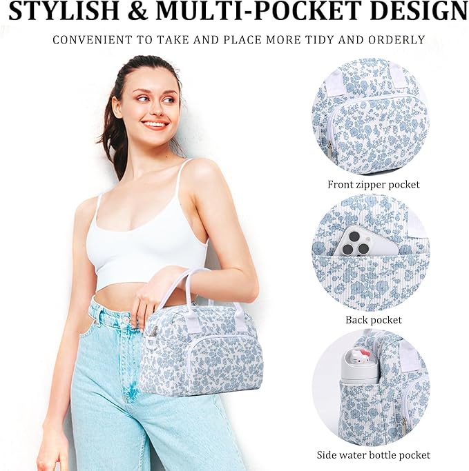 Insulated Lunch Bag for Women Men Large Reusable Lunch Box Adult Leakproof Portable Cooler Tote Bags for Work Picnic